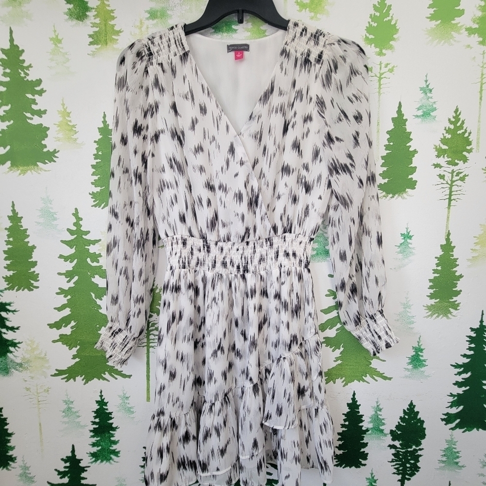 Vince Camuto Lined Fit and Flare Dress.